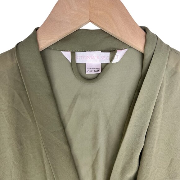 Victoria's Secret Olive Green Sheer Womens Robe Size OS - Picture 3 of 6